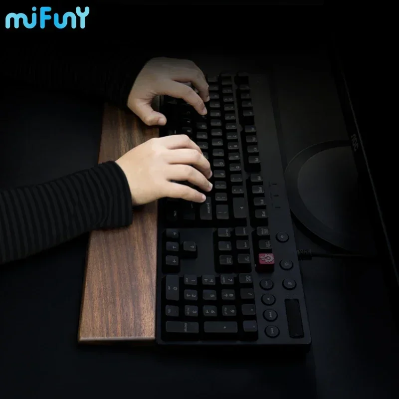 Imagem -05 - Teclado Mifuny Walnut Wood Descanso de Mão Mesa de Jogos Pulso Proteção do Escritório para 61 87 104 Chaves Teclado Mecânico Alice