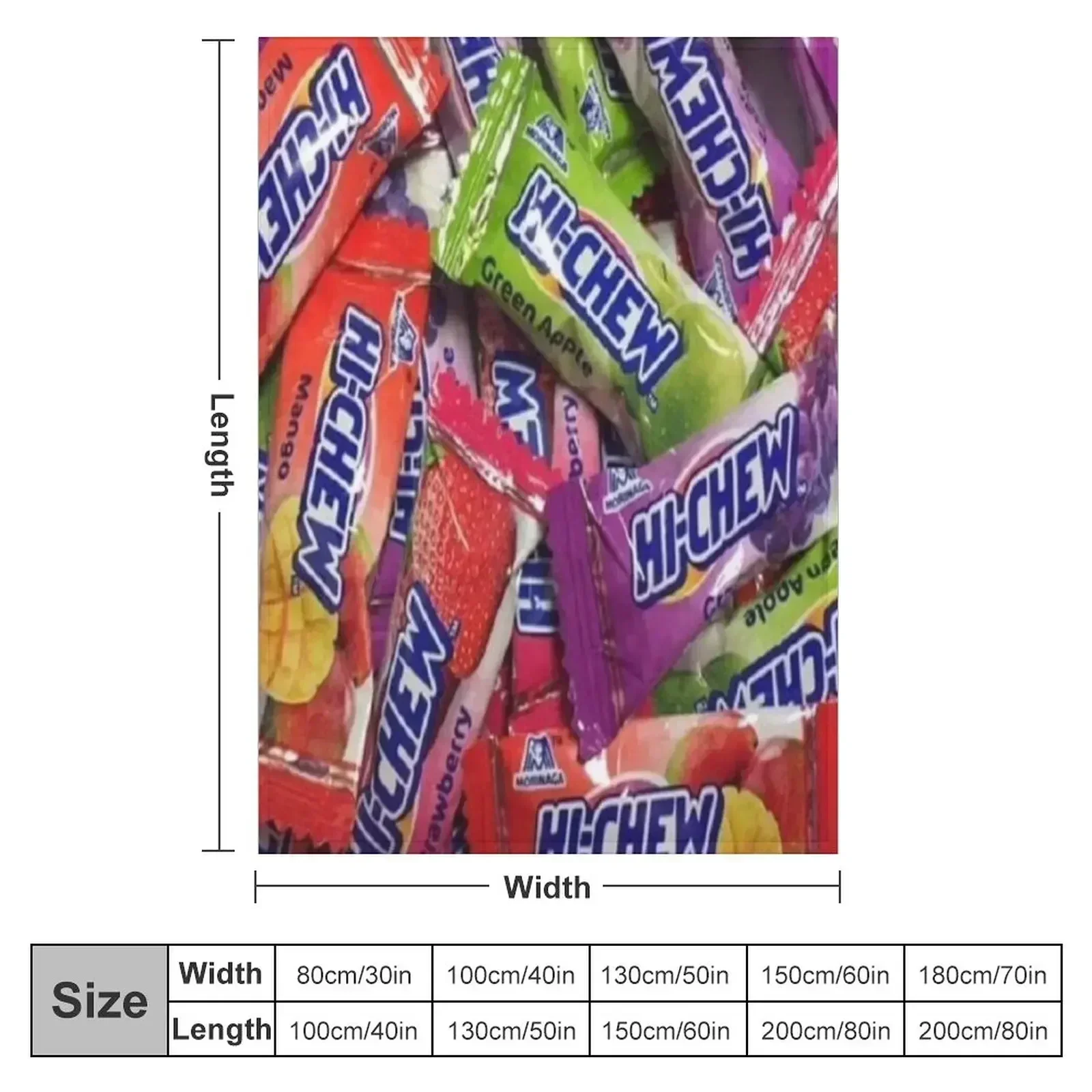 Hi-Chew Candy Throw Blanket Soft Plush Plaid Luxury St Plush Tourist Blankets