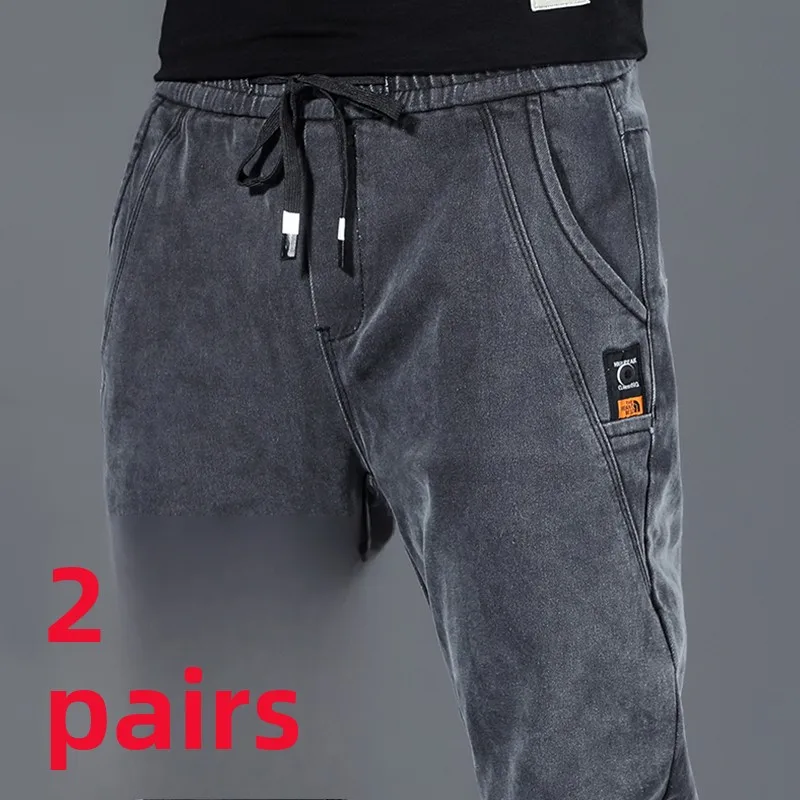 

Summer Men's Jeans Elastic Welding Workwear Wear Resistant Large Size Labor Protection Pants Workwear Car Repair Straight Leg...