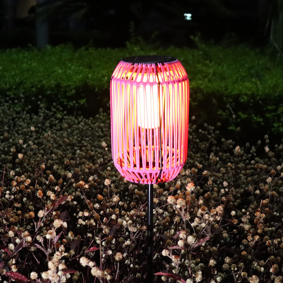 Vintage Finish Metal Solar Lights, Outdoor Yard & Garden Night Landscape Decor