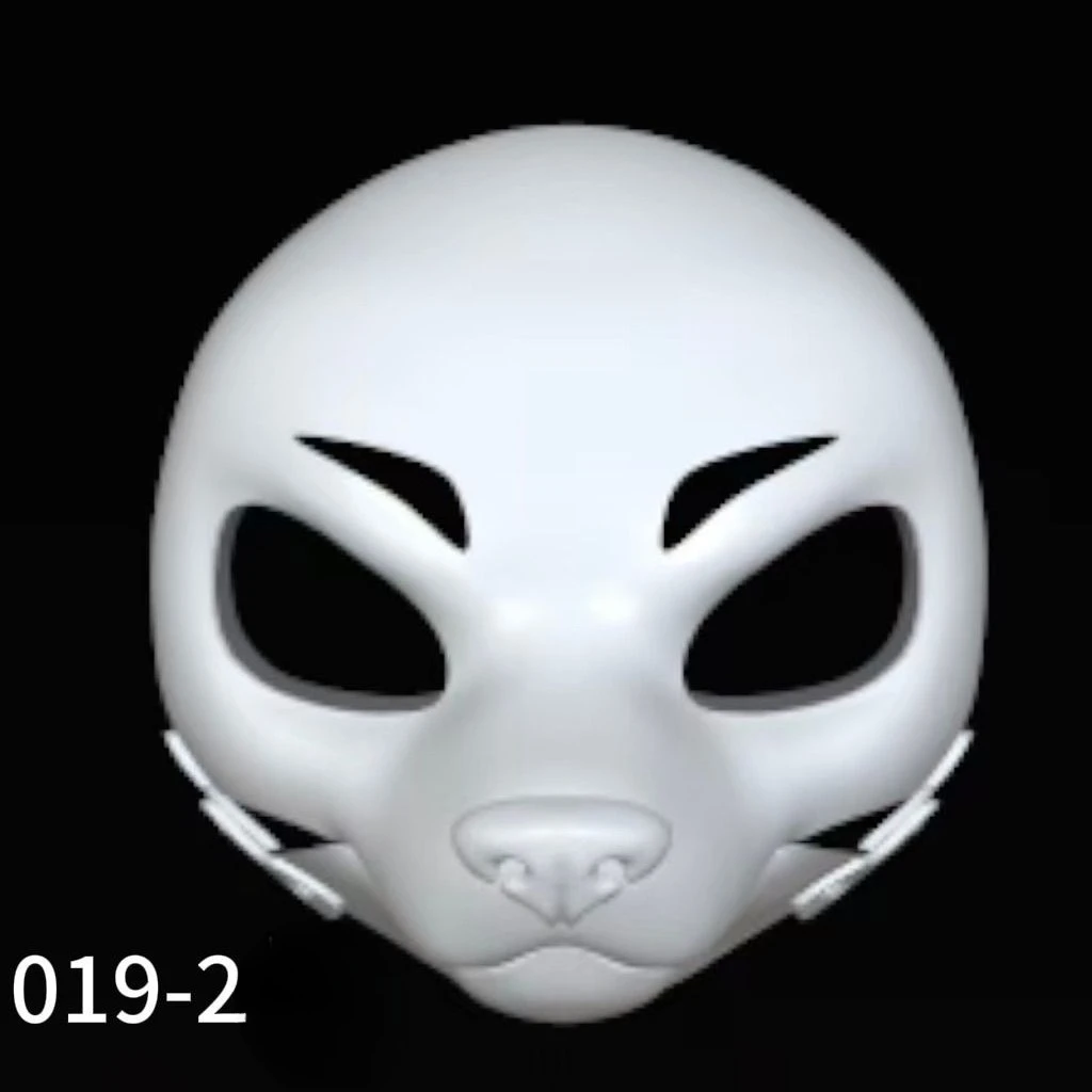Kigurumi Based Mask Original 3D Printing Semi-realistic Conventional/ferocious Eye Movable Jaw Canine Animal Skull