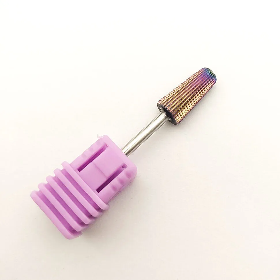 Professional 5-in-1 Colored Tungsten Carbide Nail Drill Bit – Salon Quality Multi-Purpose Nail Tool