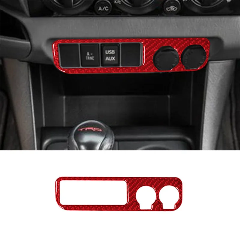 

Carbon Fiber Central USB Charging Port Panel Cover Car Interior Decoration Sticker For Toyota Tacoma 2012 -2015