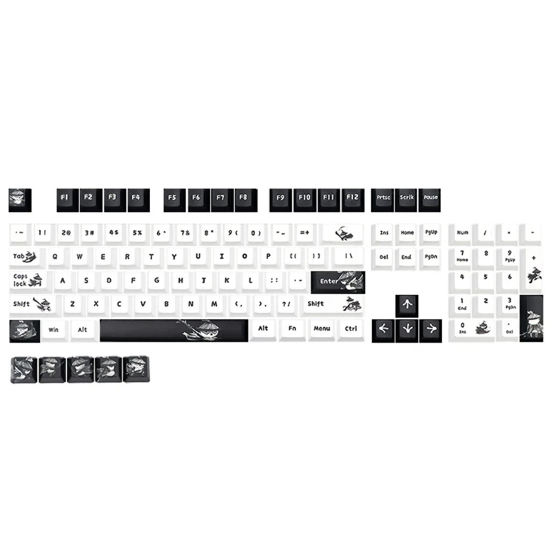 109 шт. колпачки для клавиш Kungfu Panda OEM колпачки для клавиш с красителем для механической клавиатуры MX