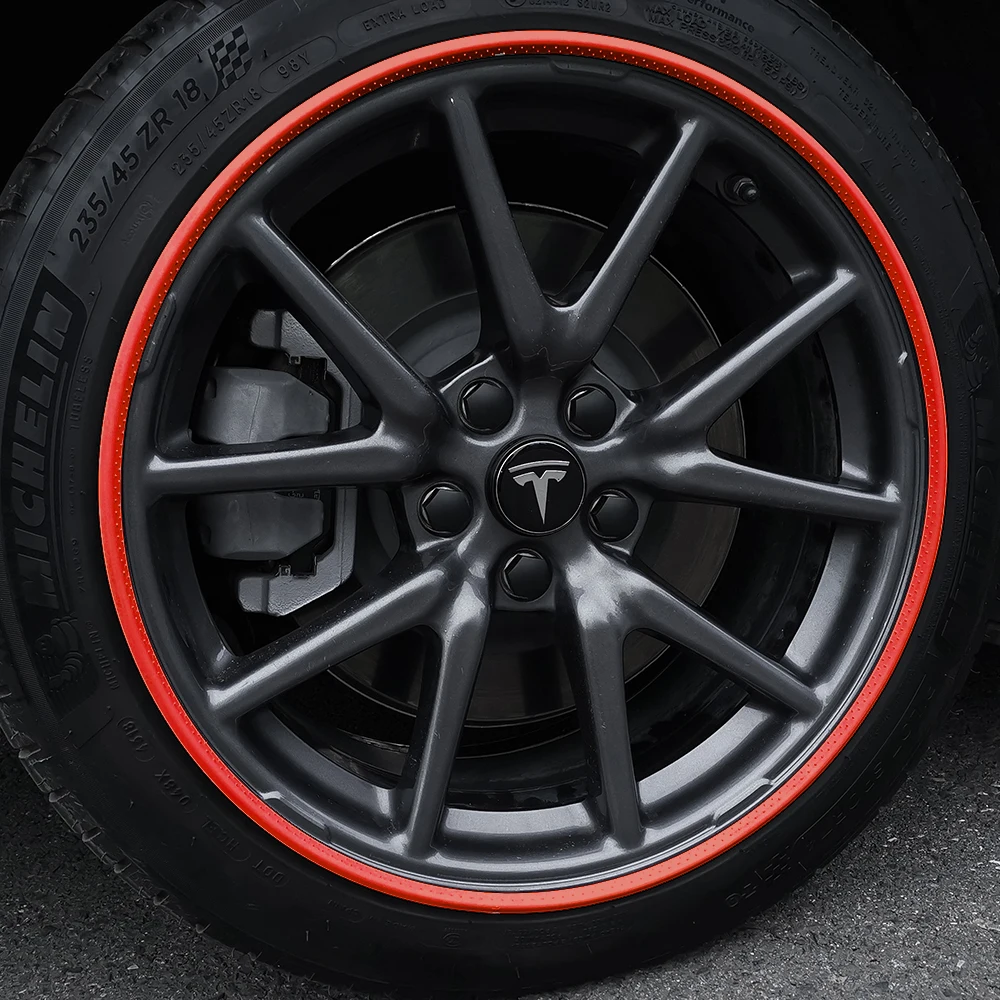 4x Car Hub protection ring Hub center cover For tesla model 3 2017-2021 tesla Anti Scratch Accessories Sticker Trim Decoration