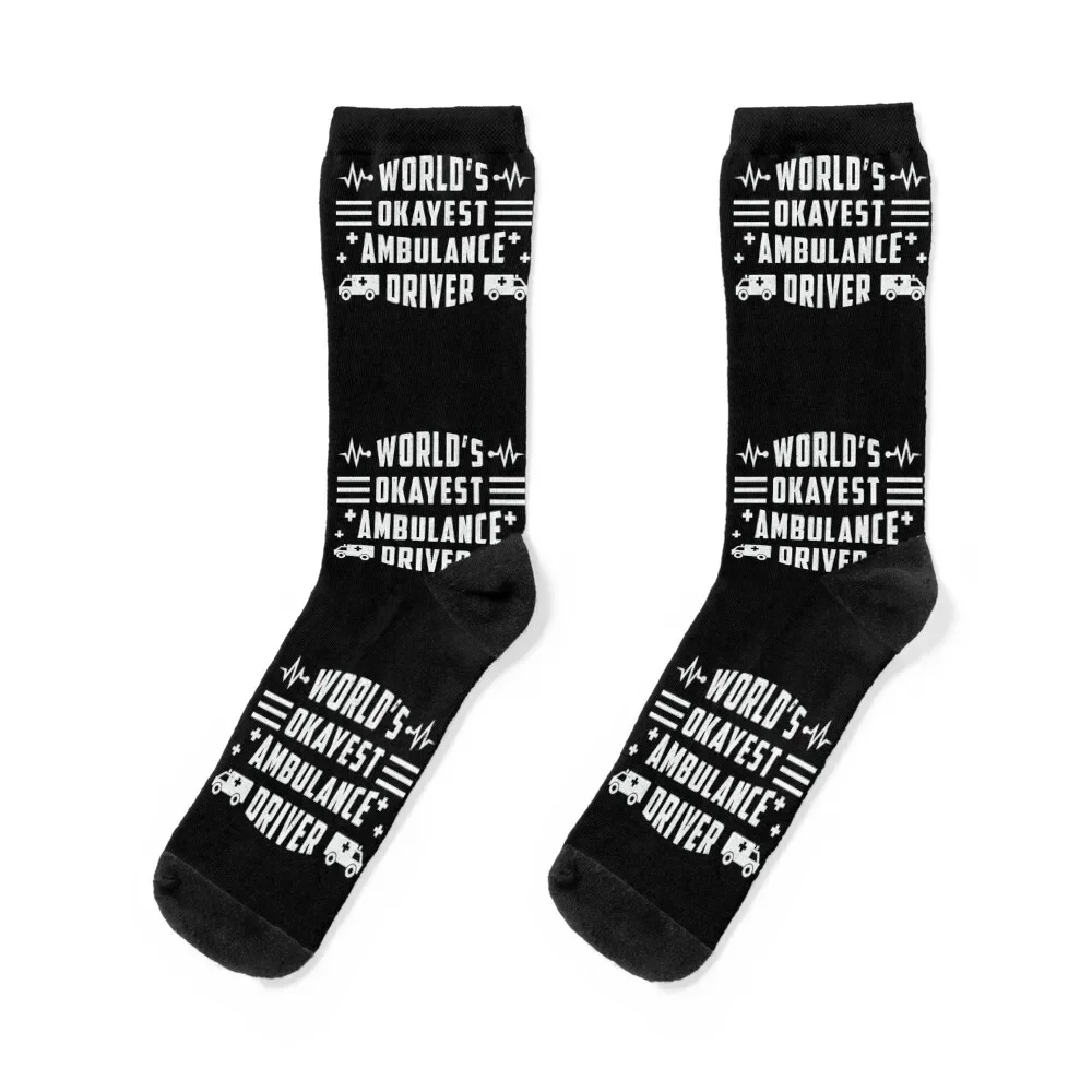 World's Okayest Ambulance Driver Paramedic Funny Socks winter gifts crazy essential funny gift Man Socks Women's