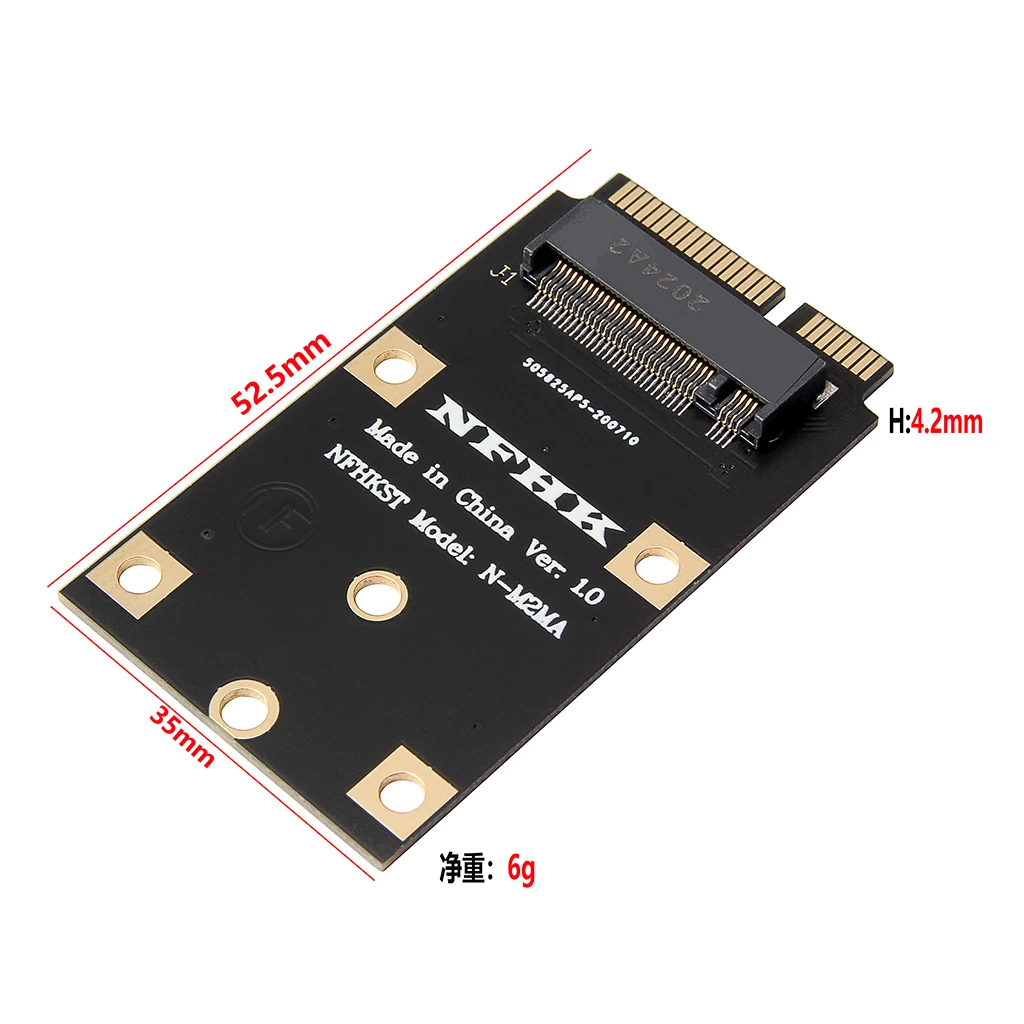 mini PCIE to nvme Adapter NVMe SSD mini PCI Express  Connector Supports 2230 nvem SSD Full Speed