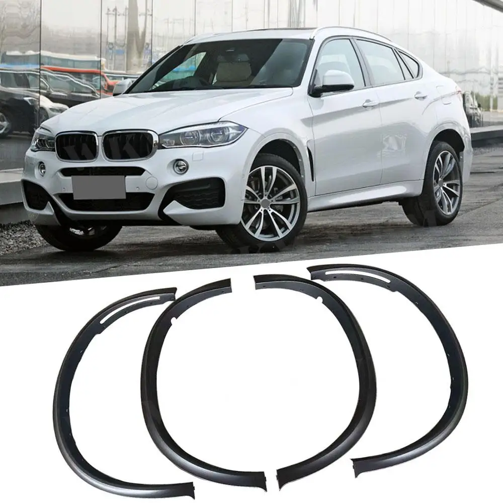 Arcos de rueda de PP para BMW, kit de guardabarros, Color gris, mate, negro, para X6, F16, F86, X6M, 2015 - 2018