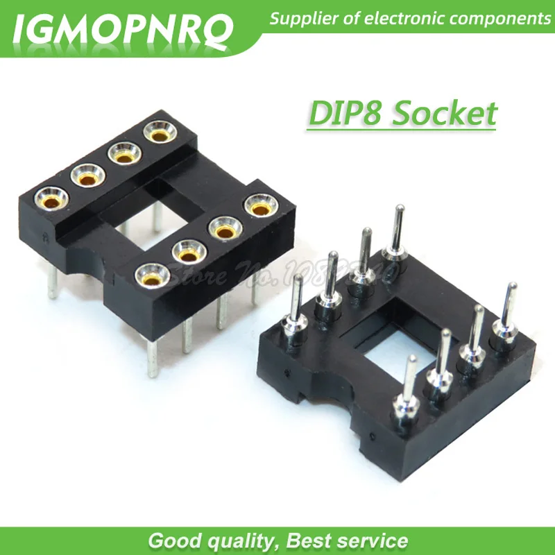 10PCS Round Hole IC socket Connector DIP 6 8 14 16 18 20 24 28 pin Sockets DIP6 DIP8 DIP14 DIP16 DIP18 DIP20 DIP24 DIP28 DIP-8