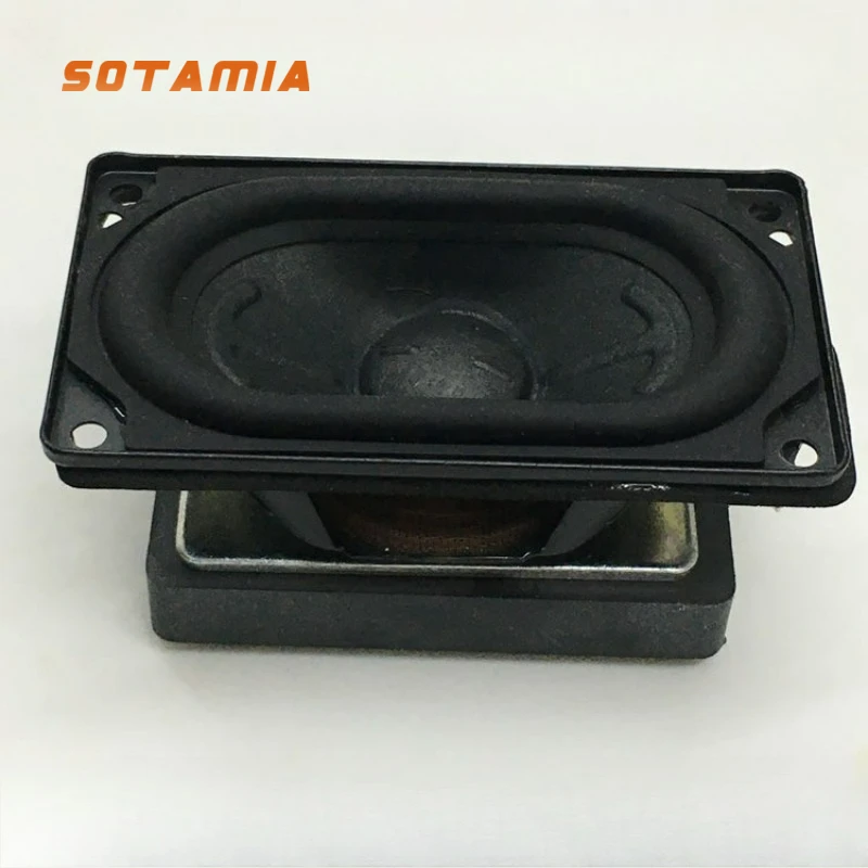 SOTAMIA 1 peça 80*45mm alto-falante de alcance completo 4 Ohm 20W lado de borracha grande curso agudos, médio, baixo alto-falante balanceado
