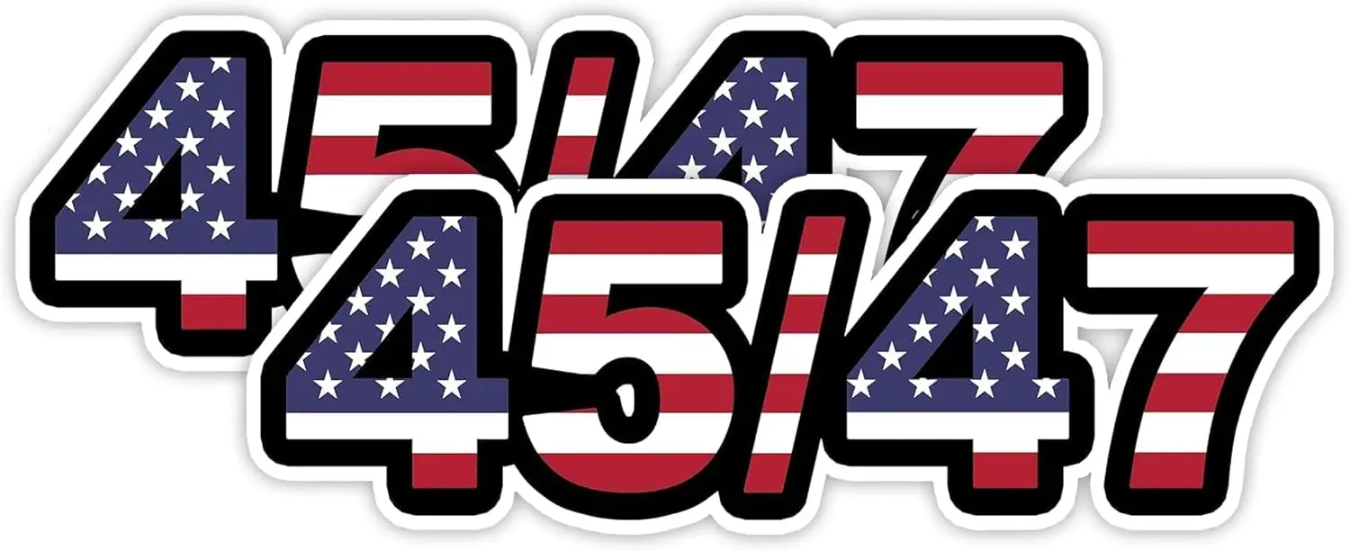 2 Pack 45 47 President PVC Sticker For Car Window Laptop And Travel Luggage Personal Accessories Decoration Decal