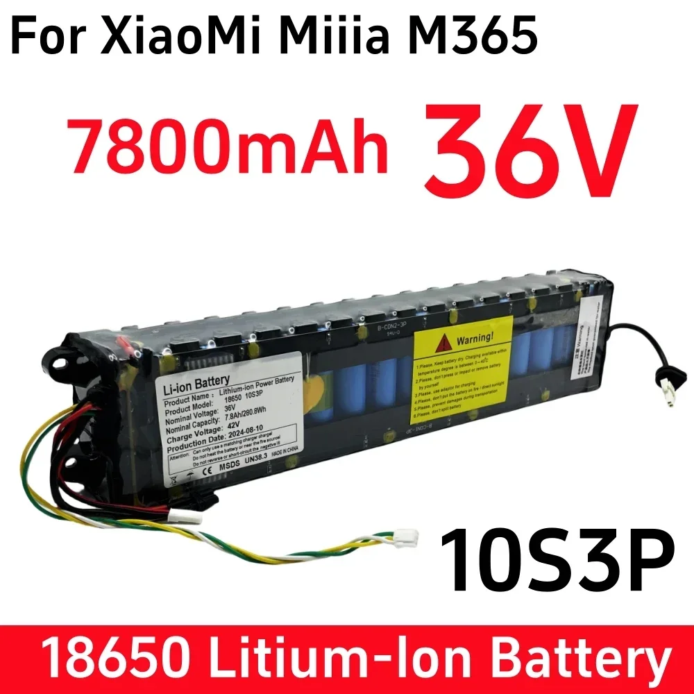 10S3P 36V 7.8Ah M356 Electric Scooter Battery Pack M365 Battery 18650 Battery with Waterproof Bluetooth Communication