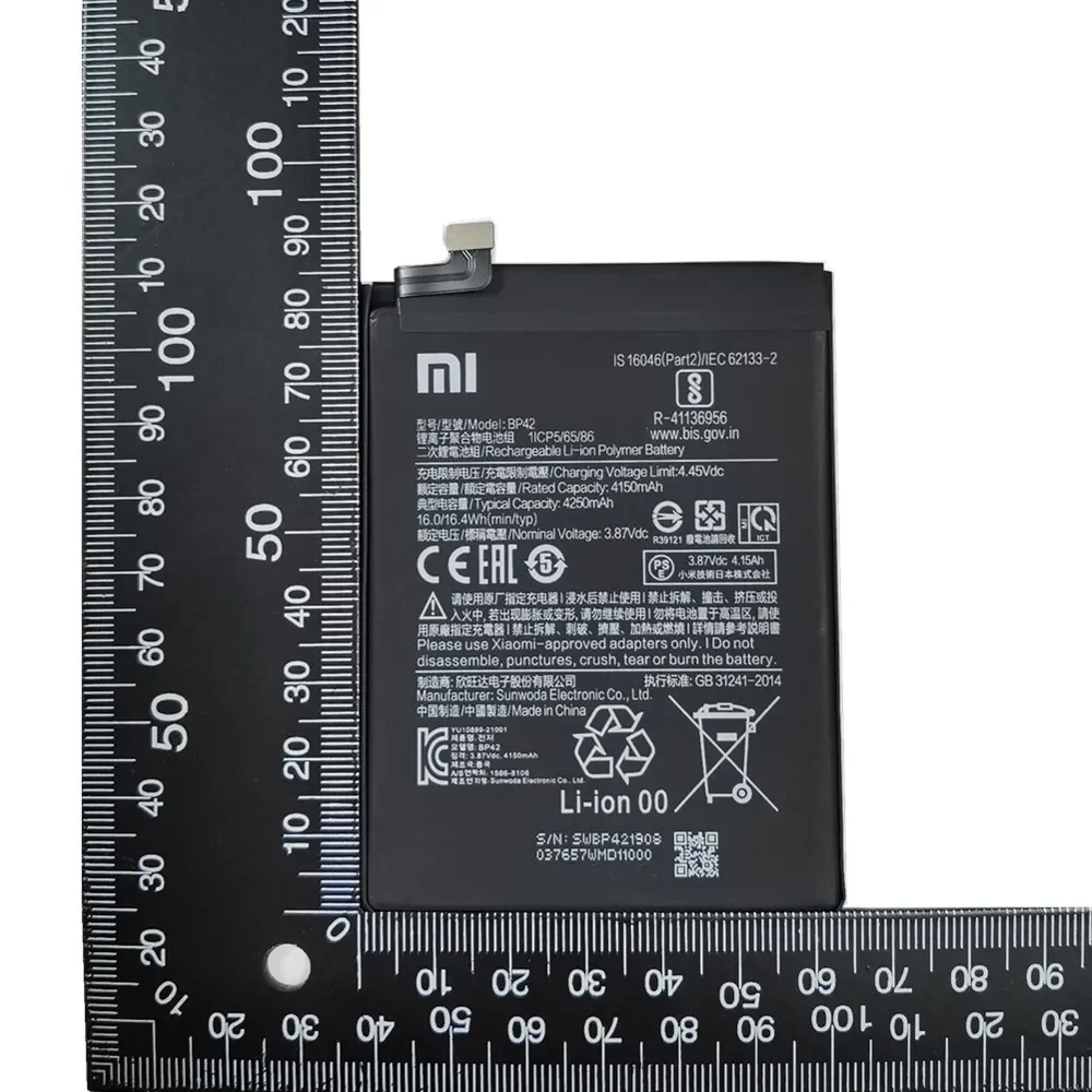 

Оригинальный аккумулятор BP42 для Mi 11Lite Mi11 Lite Xiaomi 11 Lite, аккумуляторы для телефонов 4250 мАч