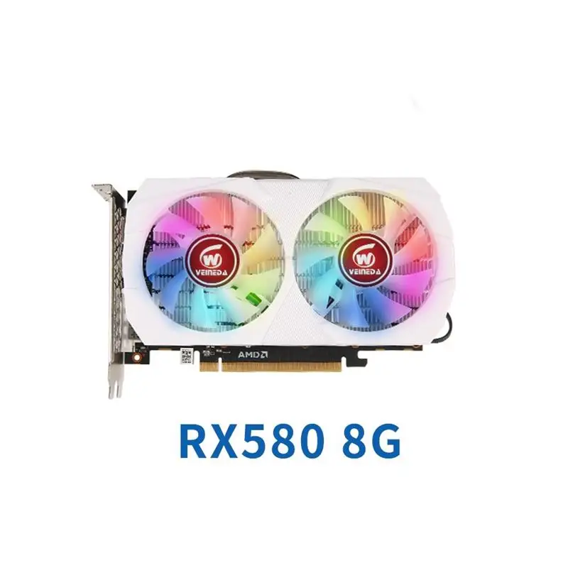 Top Graphics Card RX580 8GB PC Gaming GDDR5 256Bit PCI Express 3.0 ×16 GPU Computer Video Card placa de video