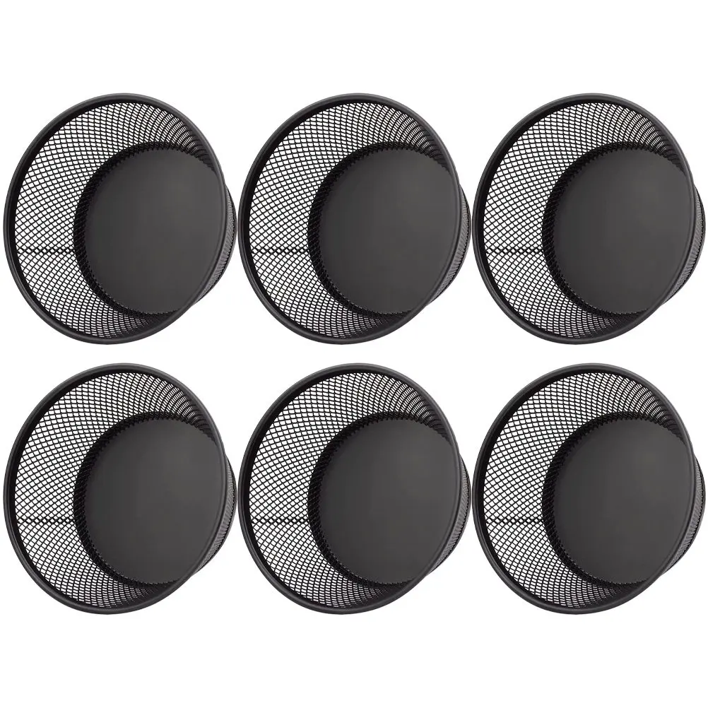 

Набор из 6 износостойких штабелируемых сетчатых корзин для канцелярских принадлежностей: органайзер для скрепок, биндеров и мелочей