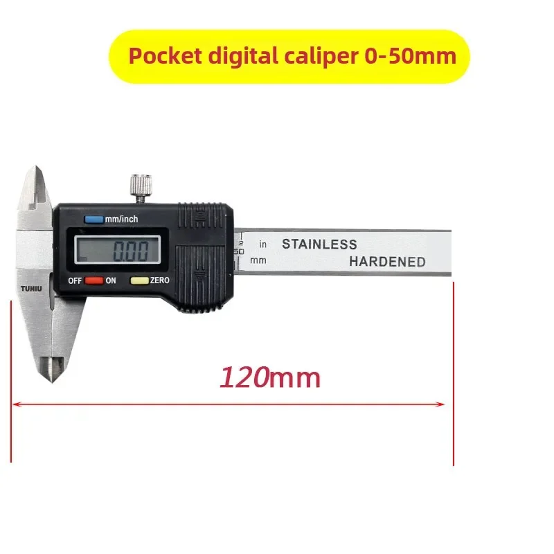 Pocket sized and compact digital caliper 0-50-75-100mm electronic gaming standard caliper 0-150 high precision 0.01