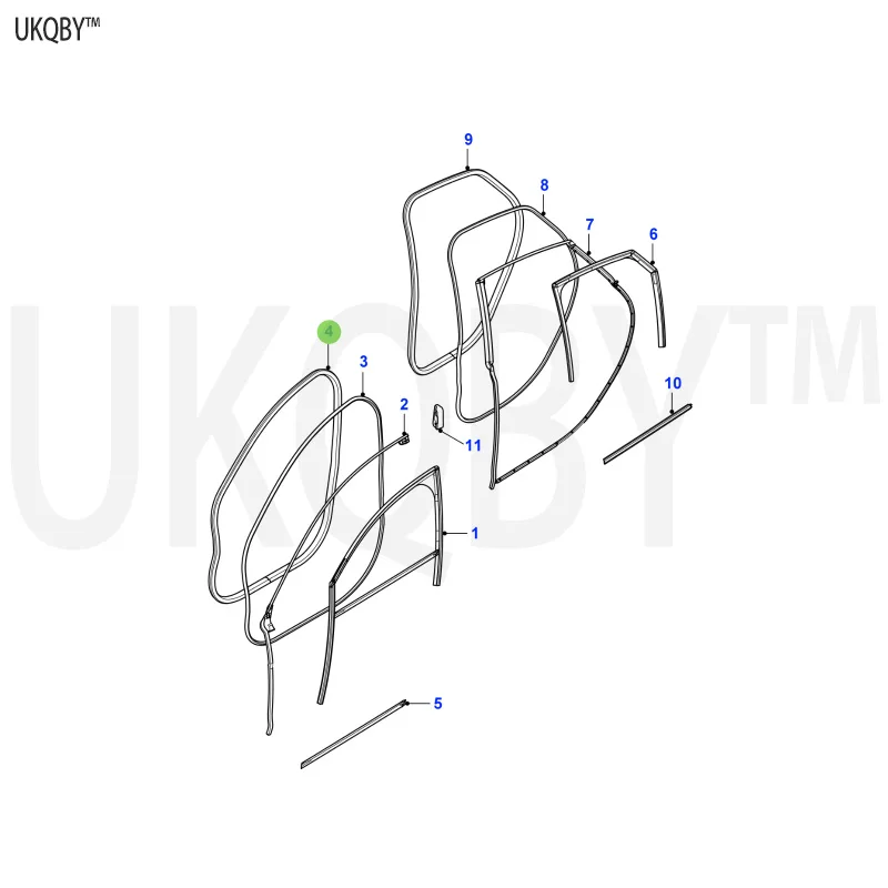 Ja gu ar all-new X F 2016 aperture sealed door seal T2H22333 T2H42227 LR061660 C2Z8332