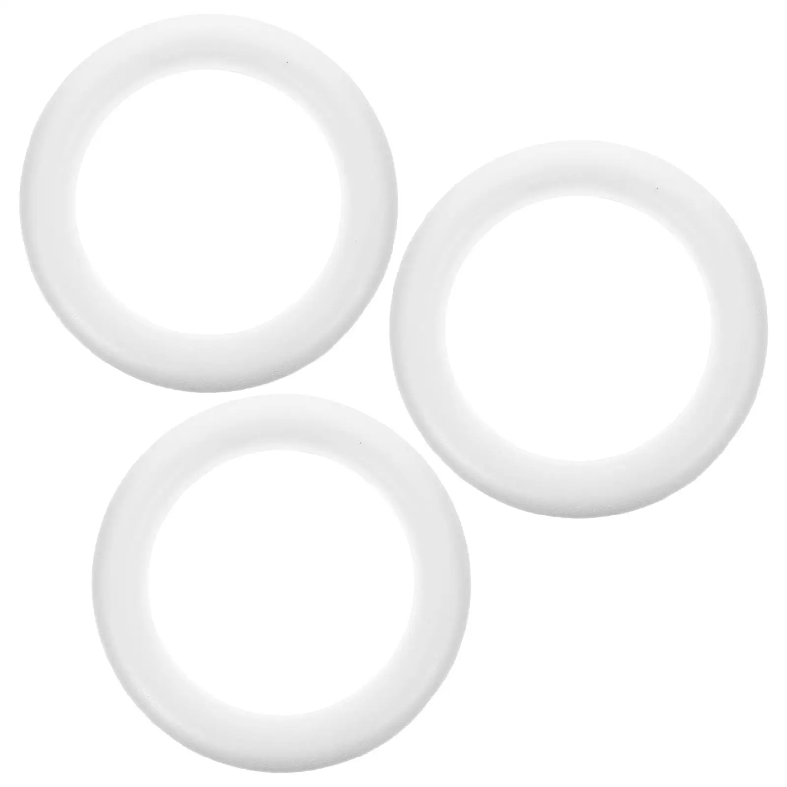 

3PCS Solid Rings Kids Art Circular Ring Supplies White DIY Model Creative Painting Tools Home Decor Craft Foam