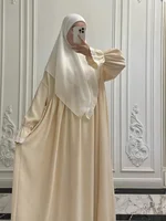 Femmes Robe de prière Abaya dentelle manches évasées Robe longue modeste dubaï Eid musulman Jalabiya Ramadan fête maroc caftan robes arabe 1