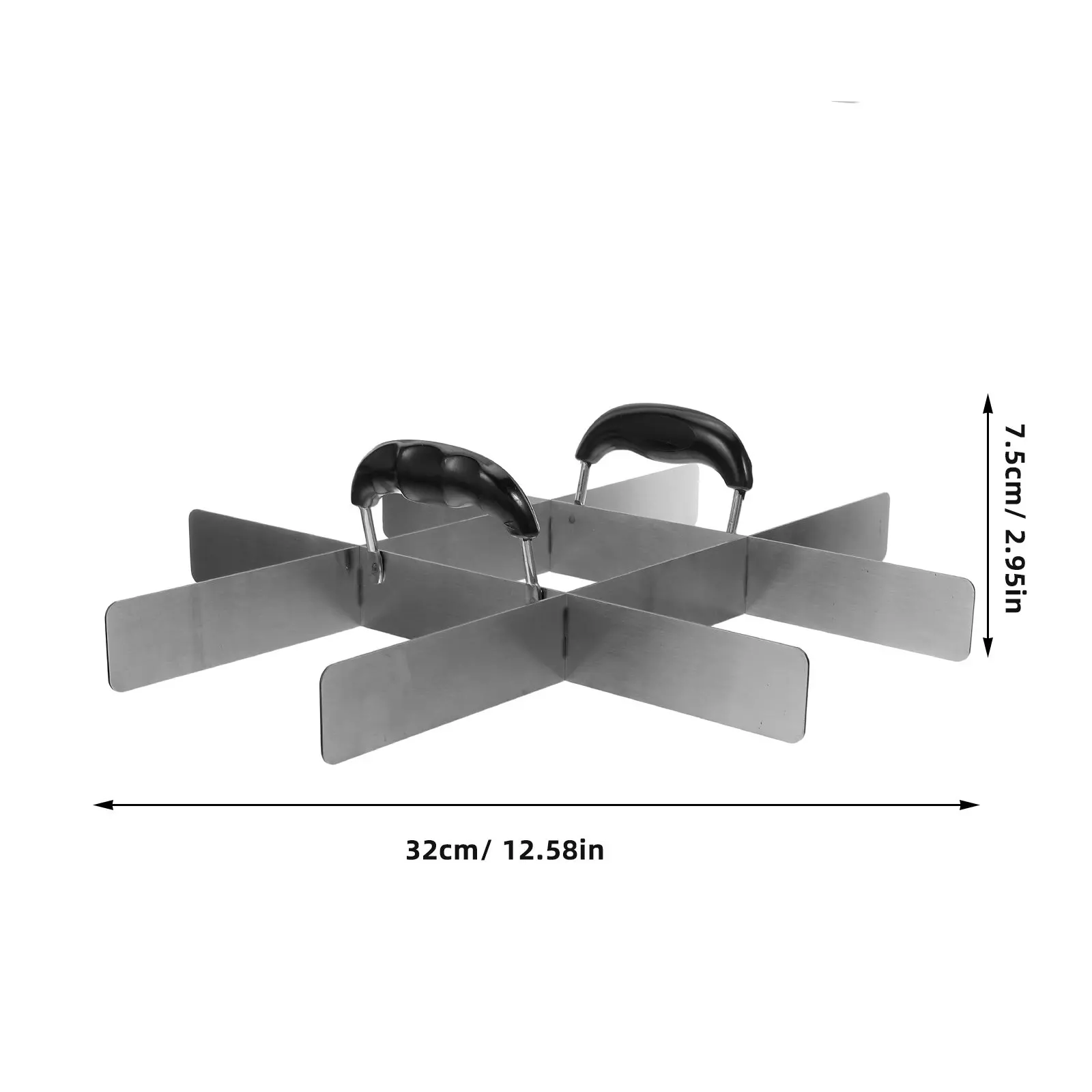 Cake Divider Brownie Equal Portion Marker Pie Slicer Cheesecake Cutting Guide 9 Grids Stainless Steel Rectangular Bread Pan