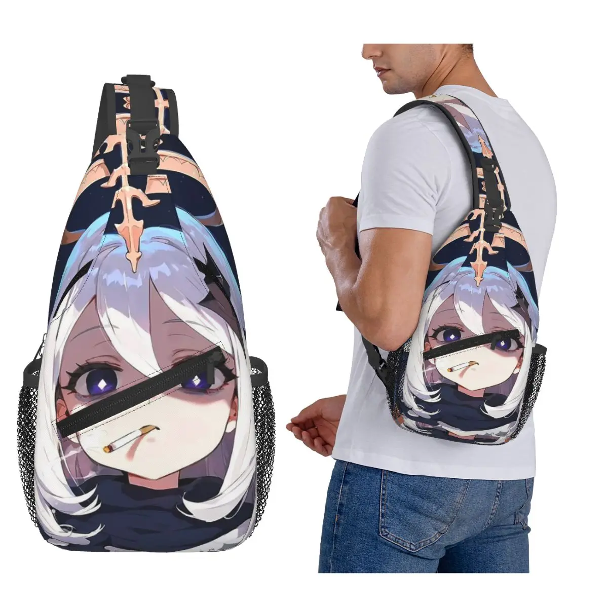 

Genshin Impact Paimon Games нагрудная сумка мужской рюкзак через плечо нагрудная сумка дорожный походный рюкзак сумка на плечо