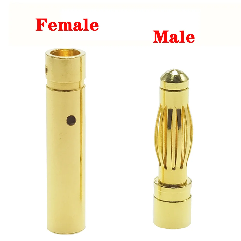 5sets 2/3/4/5/5.5/6/6.5/8.0mm RC Battery Gold-plated Bullet Banana Plug High Quality Male Female Bullet Banana Connector Plug