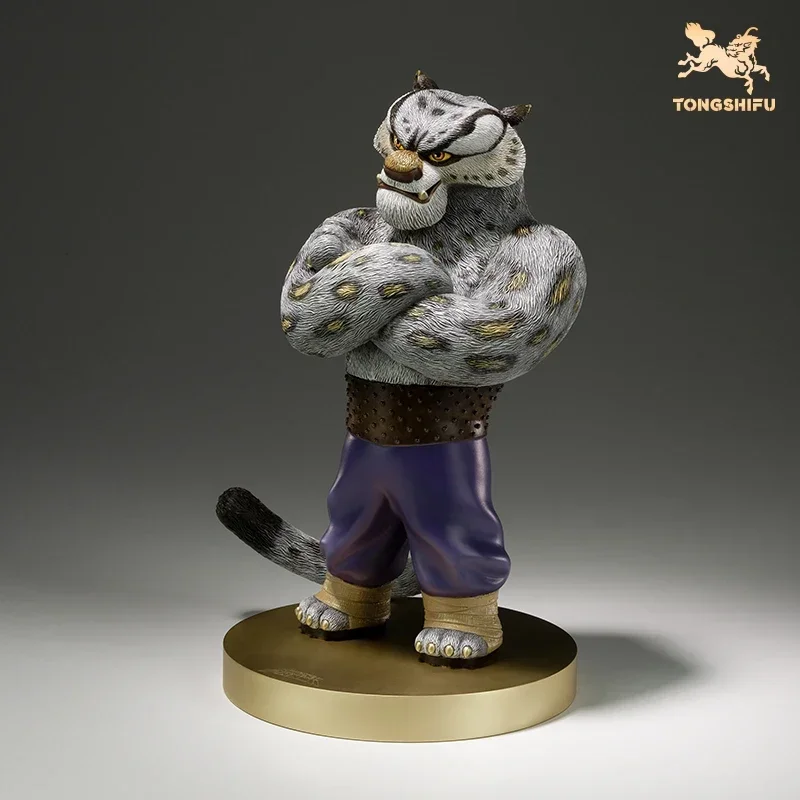 Copper Craft Chinese Cartoon Film KungFuPanda Animal Figurines Tai Lung Sculptures Statue Ornament Desktop Decor Art Collection