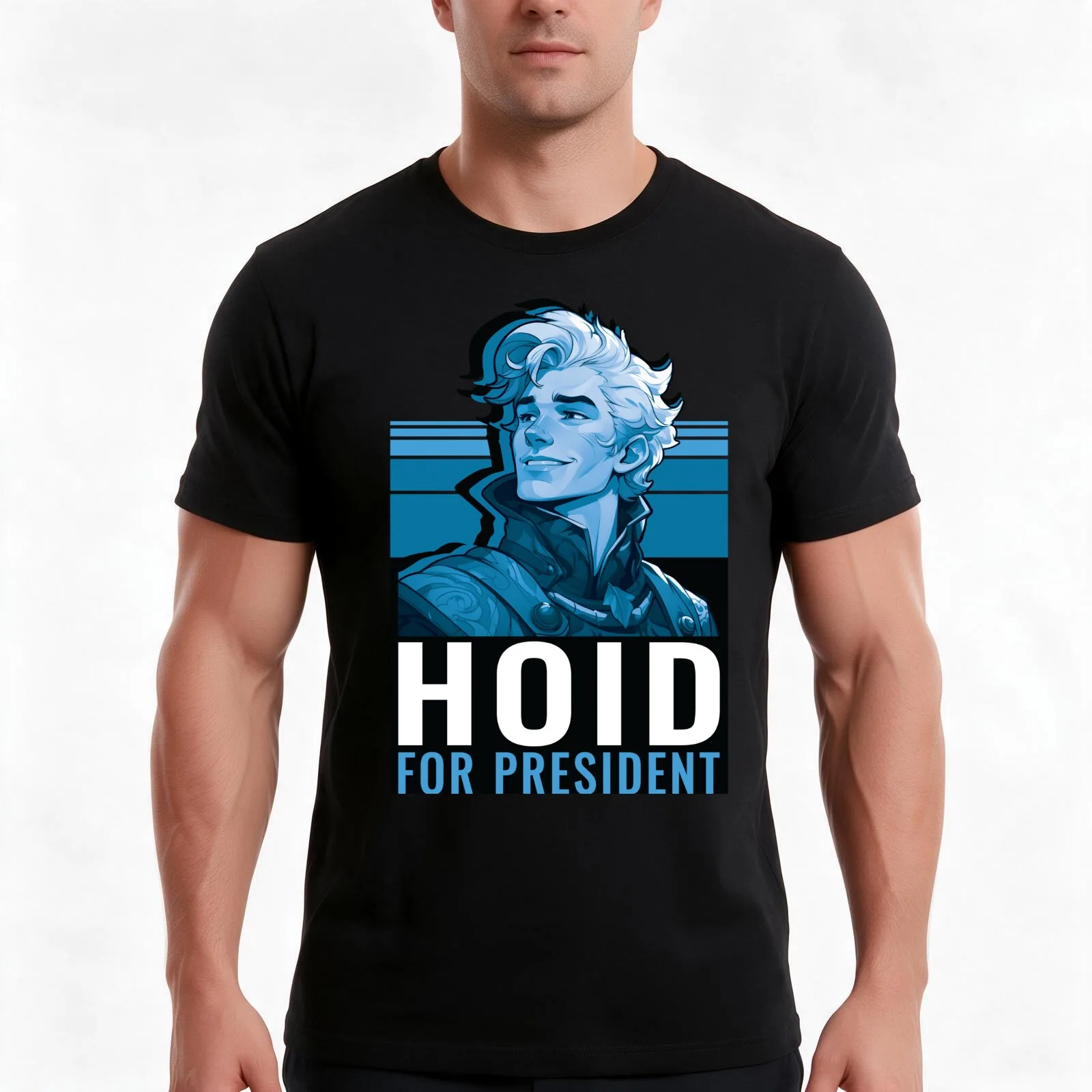 Hoid for President T-Shirt, Summer Casual Cotton Tee, Oversized Streetwear Tops, Vintage Graphic Print, Loose Fit Short Sleeve