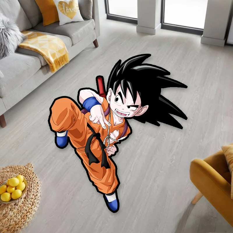 Customize Rug Dragon Ball Son Goku Livingroom Decoration Carpet Kitchen Door Non-slip Mat, Room Decoration Rugs Toys Gift