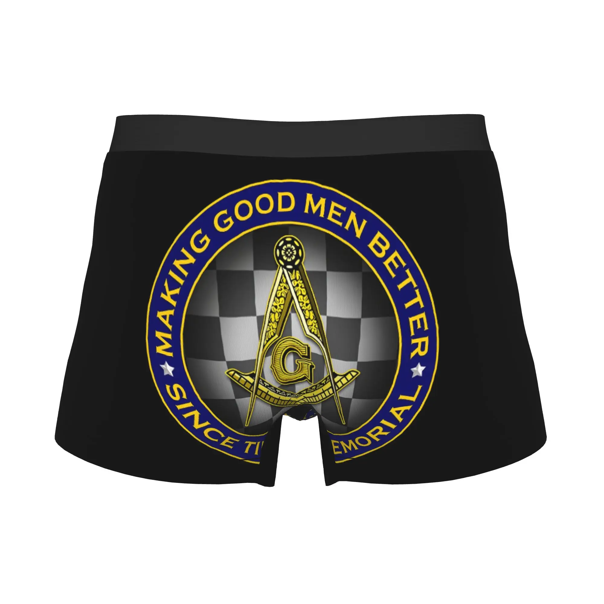 Freemason Masonic Boxers Shorts Men Mason Freemasonry Briefs Underwear Cool Underpants