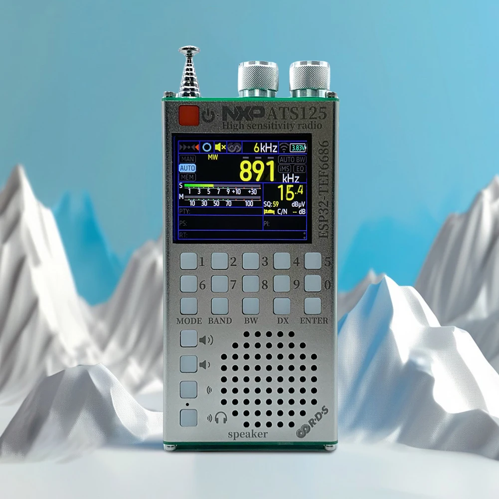 ATS125 متعدد الوظائف راديو BT TEF6686 رقاقة RDS عرض البيانات راديو LCD شاشة ملونة باليد راديو استقبال للداخلية في الهواء الطلق