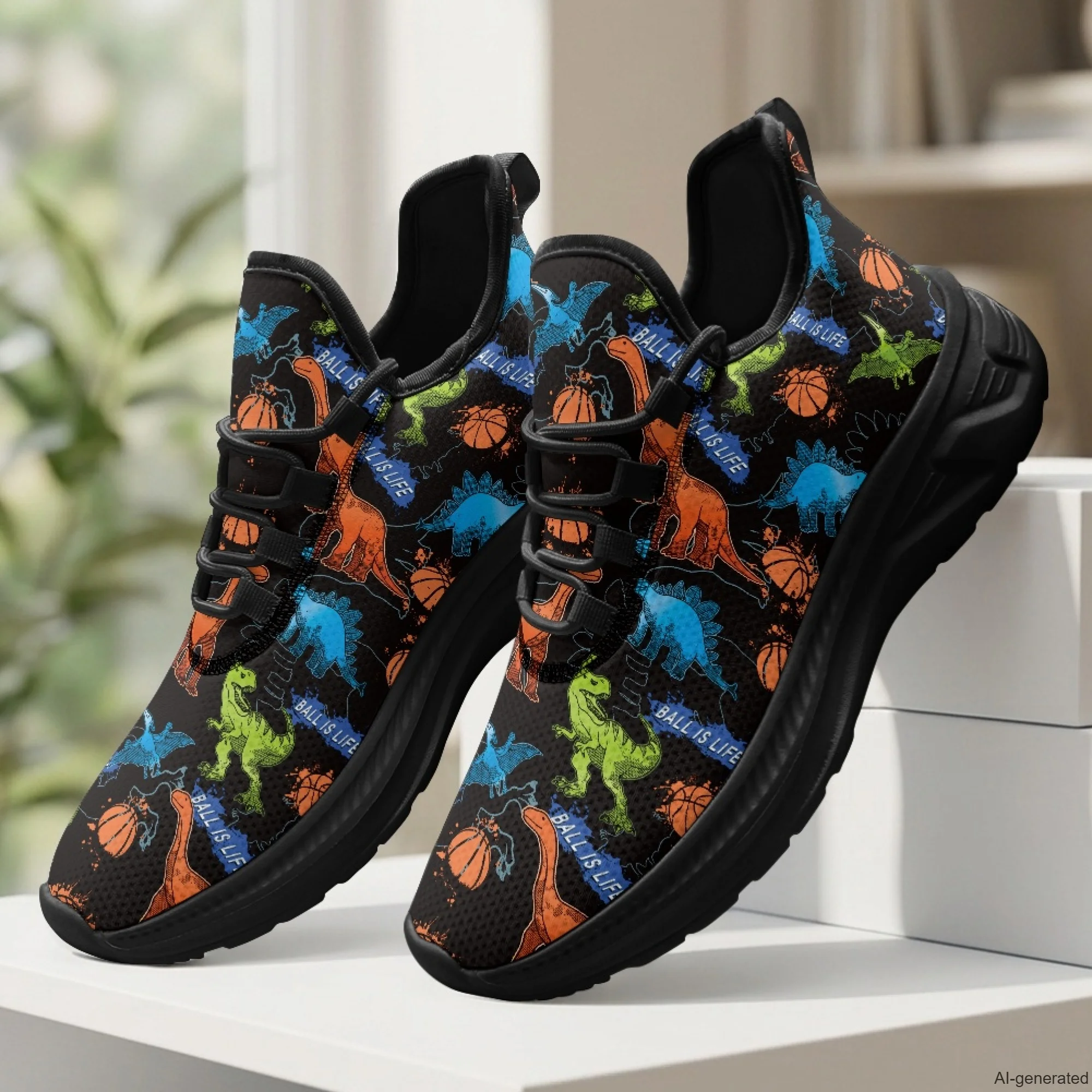 XIXIRIMIDO Womens Walking Shoes Dinosaur Basketball Football Sneakers Mens Gym Sports Casual Fashion Shoes Trainers Shoes 35-48