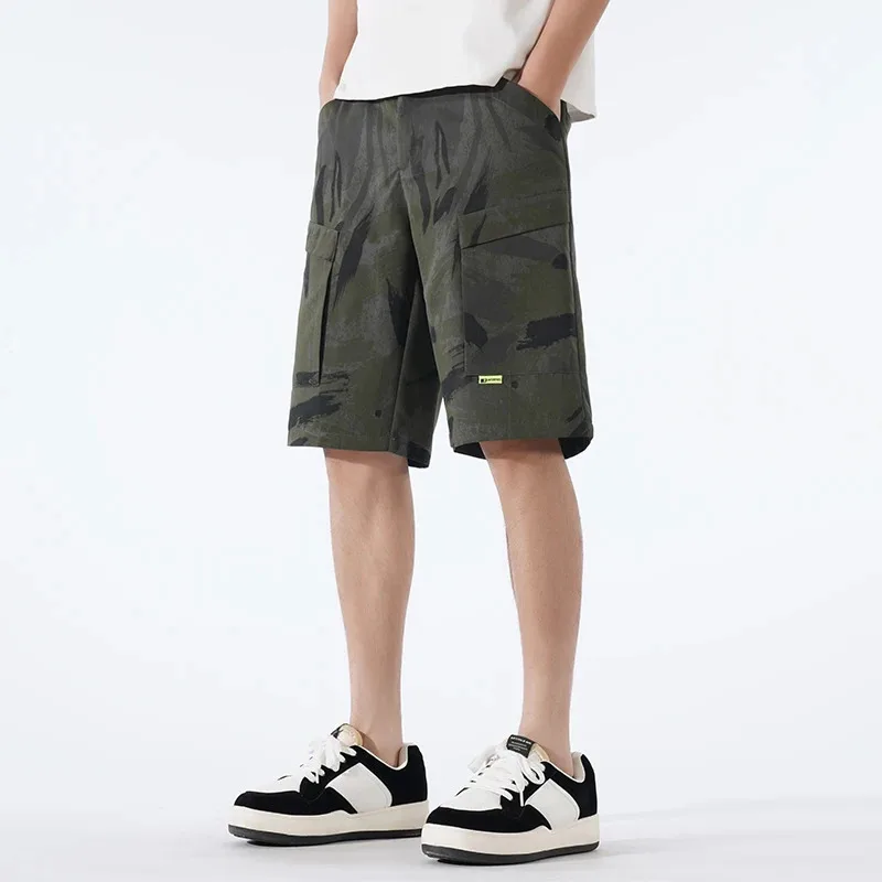 

Japanese Style Casual Loose-Fit Shorts For Men Lightweight Summer Workwear Trendy Youth Student Beach Pants