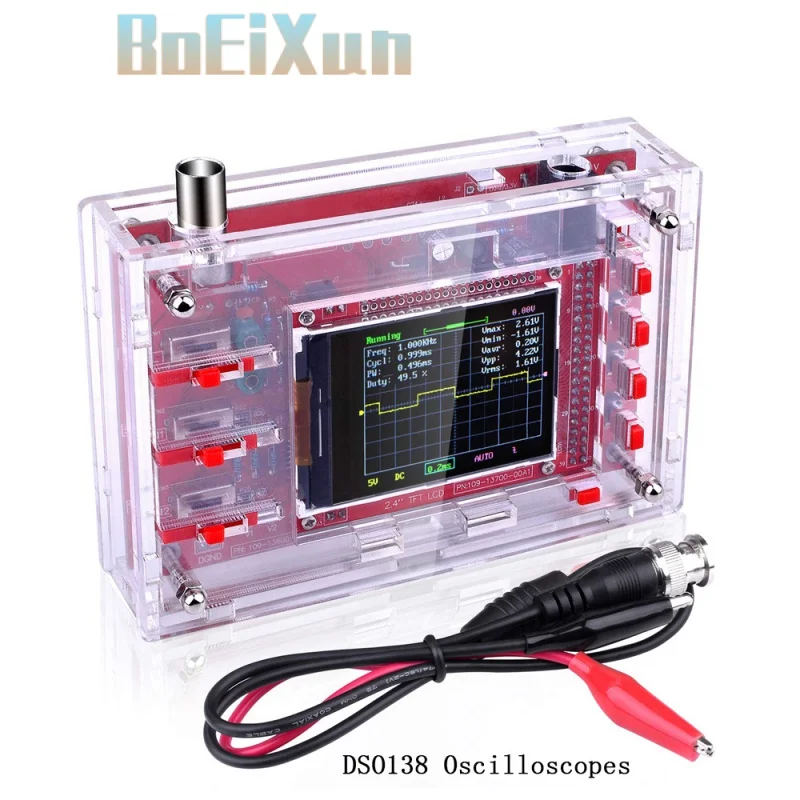 DSO138 Fully Assembled Digital Oscilloscope with Alligator Probe Test Clip 2.4\