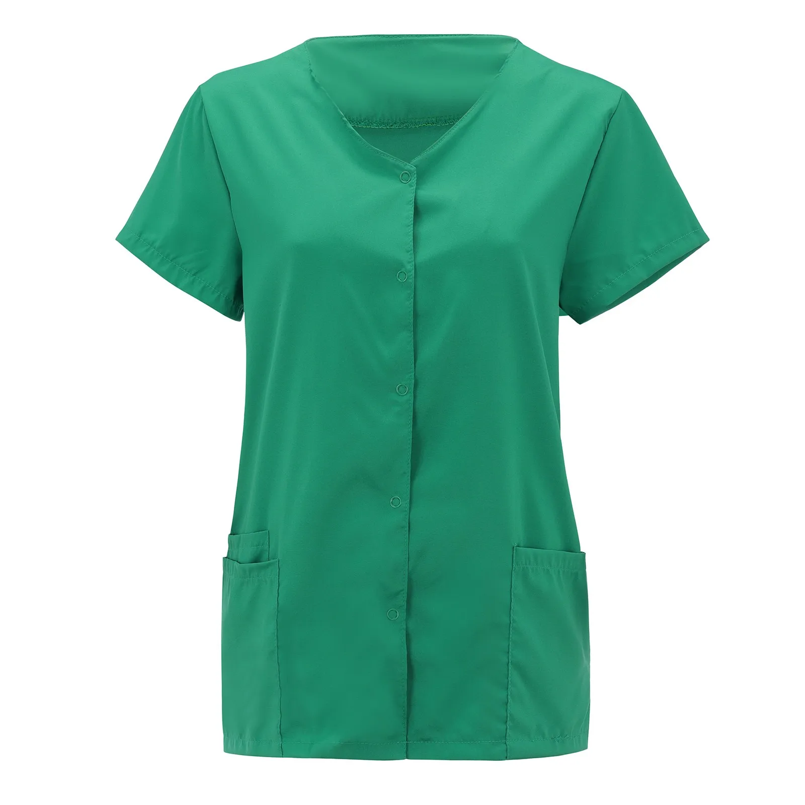 Scrubs Uniform Short Sleeve V-neck Tops Nursing Uniform Women Multicolor Pet Doctor Scrub Medical Workwear T-Shirt