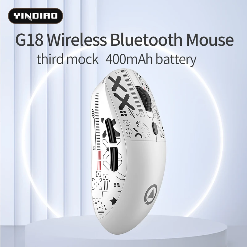Lightweight Wireless Gaming Mouse with 3 Mode Wired 2.4G BT for Laptop Deskbtop