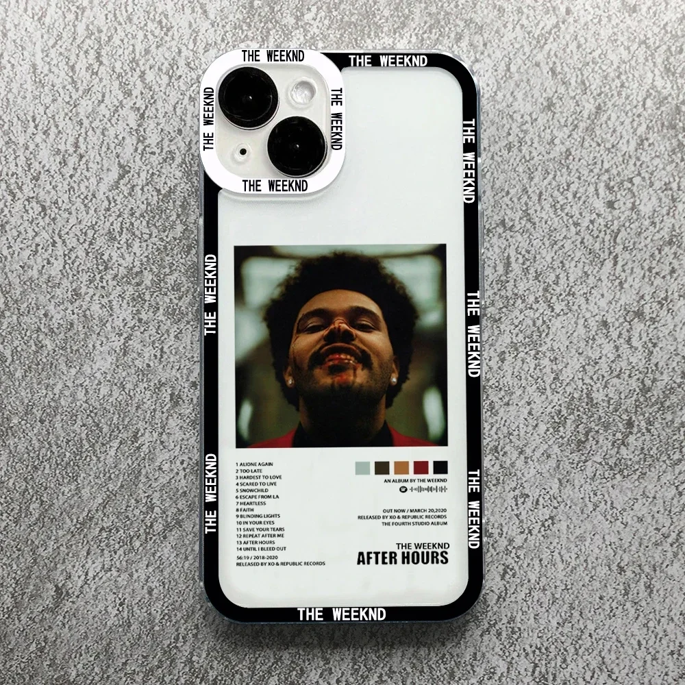 The Weeknd Minimalist Poster Clear Phone Case For iPhone 15 14 13 12 11 Pro Max Mini For Apple Phone XR X XS Max 7 8 Plus Cover