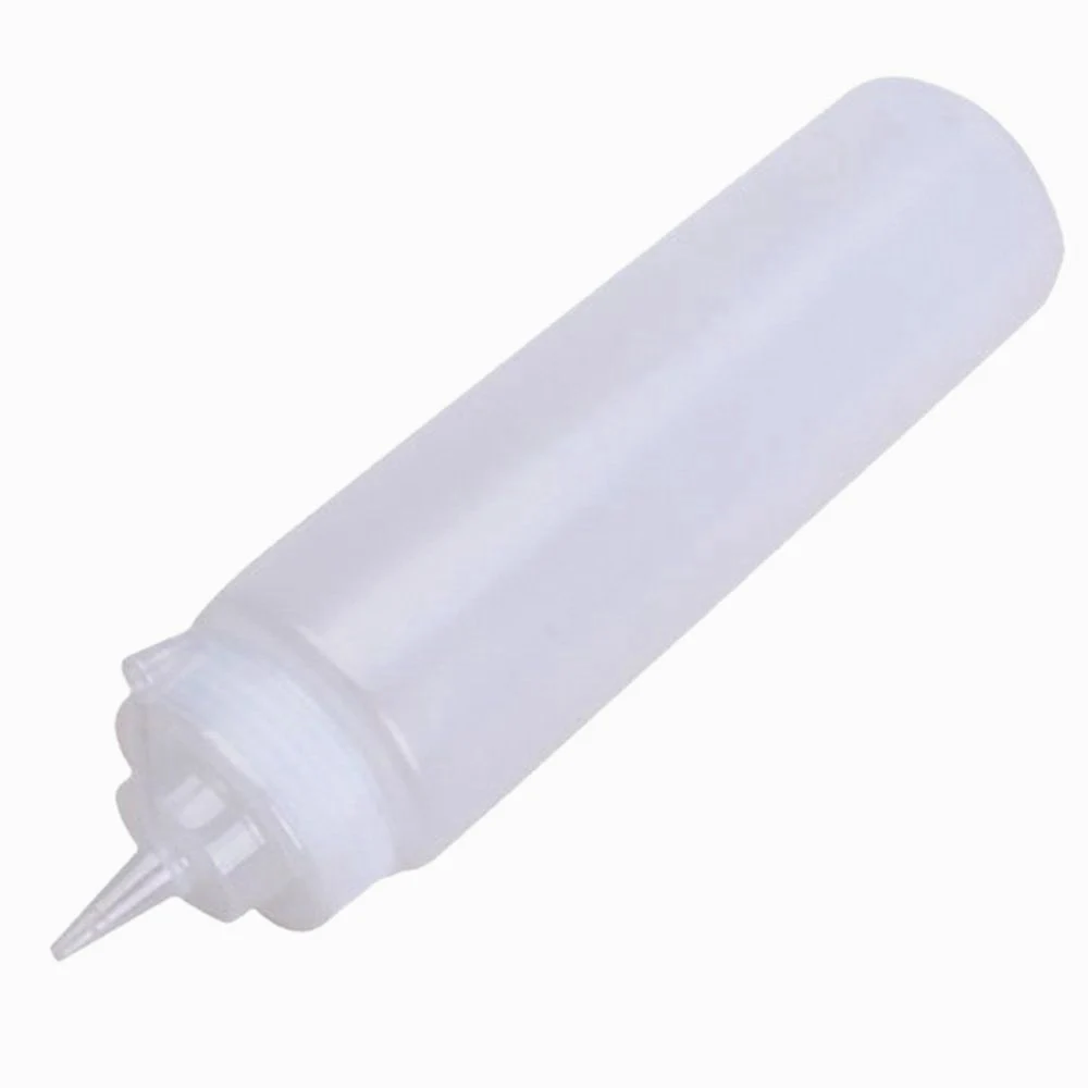 250ml White transparent Plastic Sauce Squeeze Bottle Dispenser With Cap