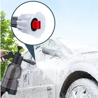 SEAMETAL-pulverizador de espuma con bomba manual de 2L, lavadora neumática de espuma para nieve, botella pulverizadora para lavado de coches de alta presión para limpieza del hogar y el coche