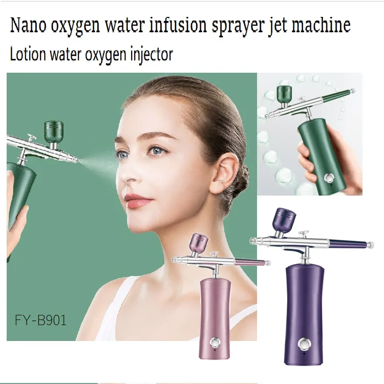 handheld moisturizing  nano mist facial oxygen water face infusion  mist  mini sprayer jet water oxygen injector