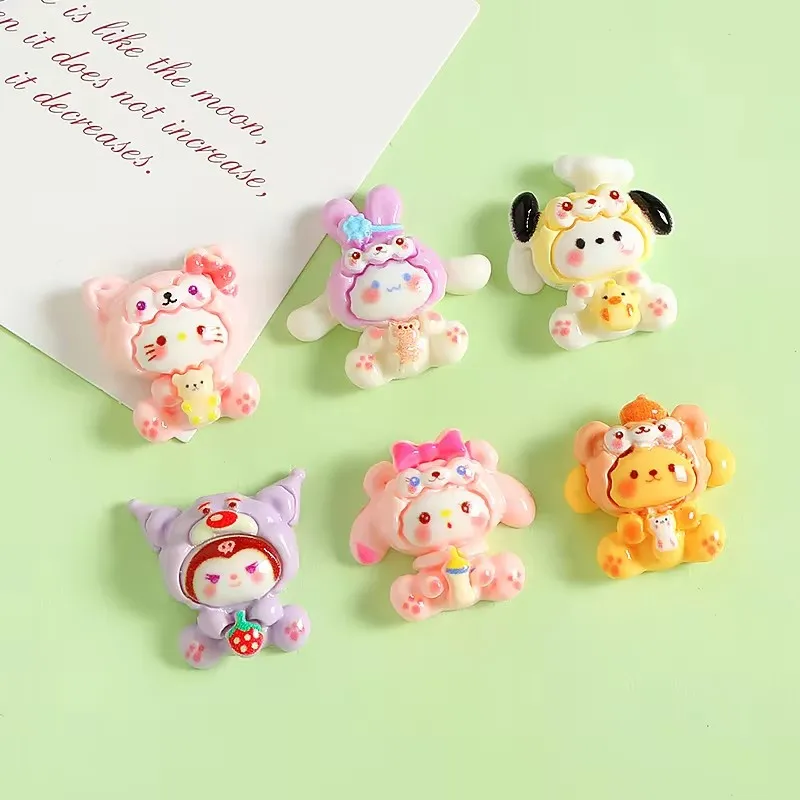 NEW 18/20PCS Cute Cartoon Animals Cream Gel DIY Handmade Phone Case Hair Clip Hole Shoes Key Chain Resin Small Accessories ﻿ view 3