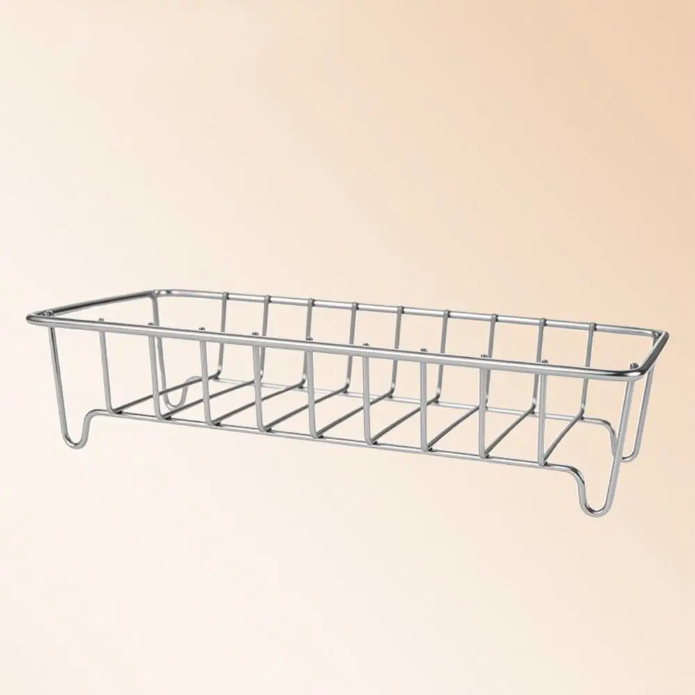 

Modern Bathroom Storage Rack Waterproof Stainless Steel Kitchen Storage Stand Large Capacity Hollow Out Soap Dish Holder
