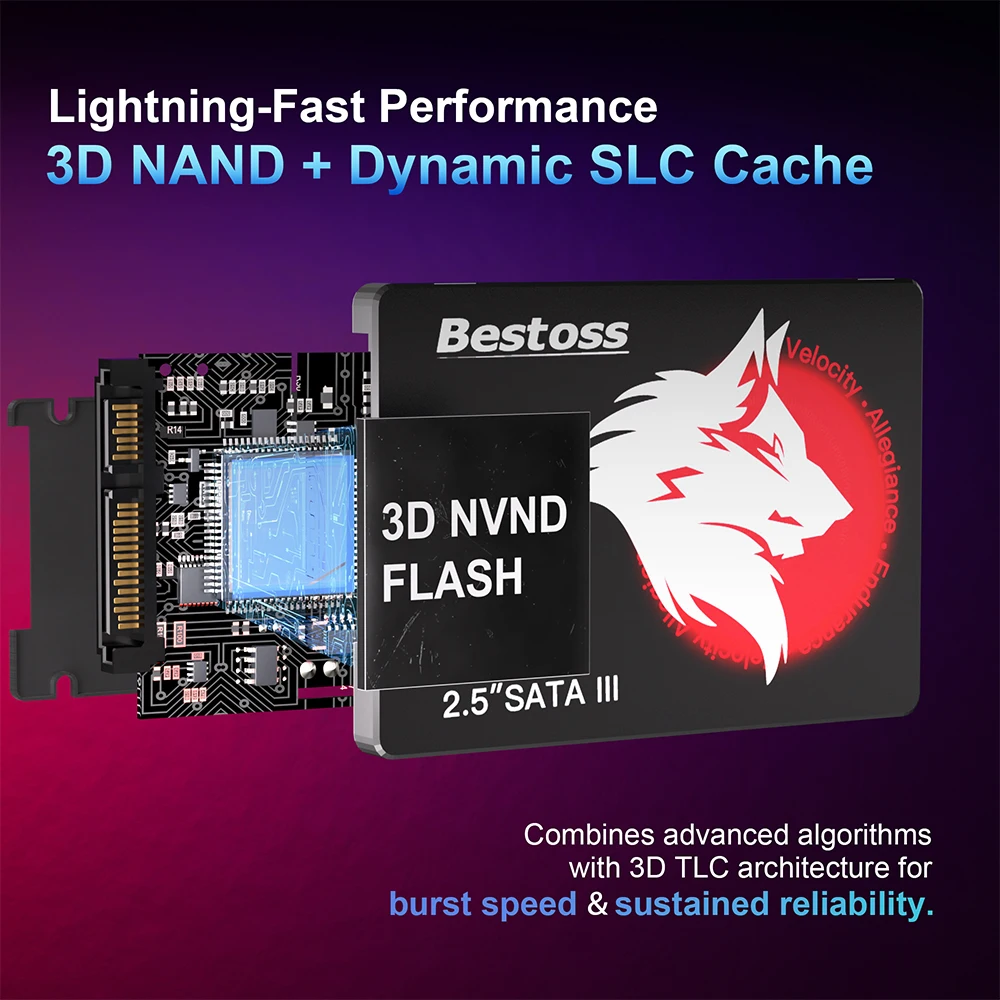 Bestoss SSD 2.5 بوصة SATA 3.0 120GB 128GB 240GB 256GB 288GB 480GB 512GB 1TB SSD القرص الصلب #2