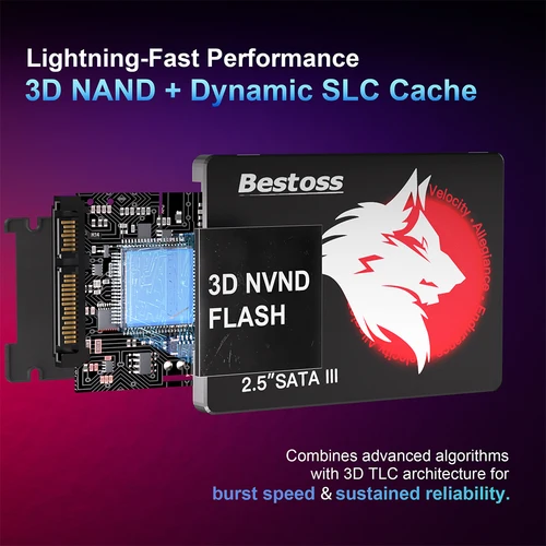 Imagen 2 del producto Bestoss SSD 2,5 pulgadas SATA 3,0 120GB 128GB 240GB 256GB 288GB 480GB 512GB 1TB SSD discos duros disco