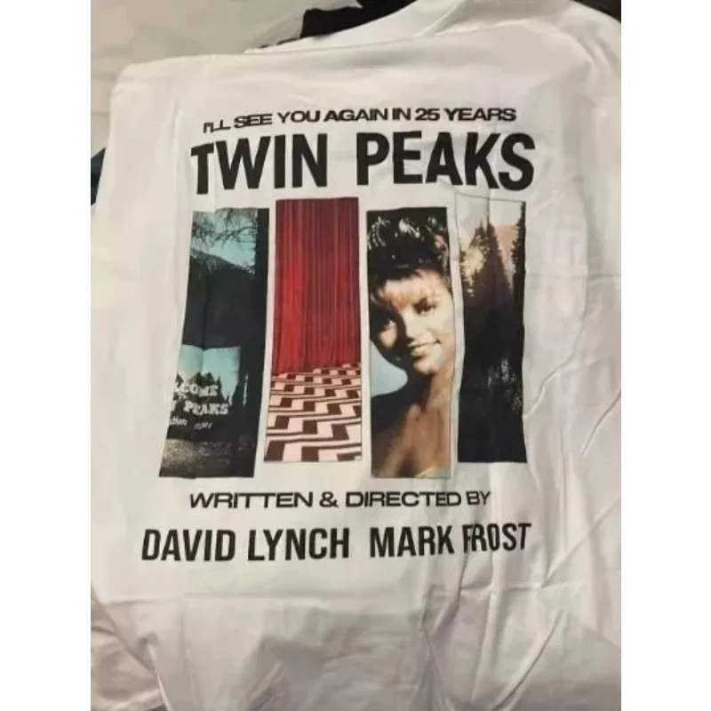 T-shirt imprimé avec des images de la série télévisée classique « Twin Peaks » pour hommes et femmes, nouveau t-shirt d'été à la mode, coupe ample