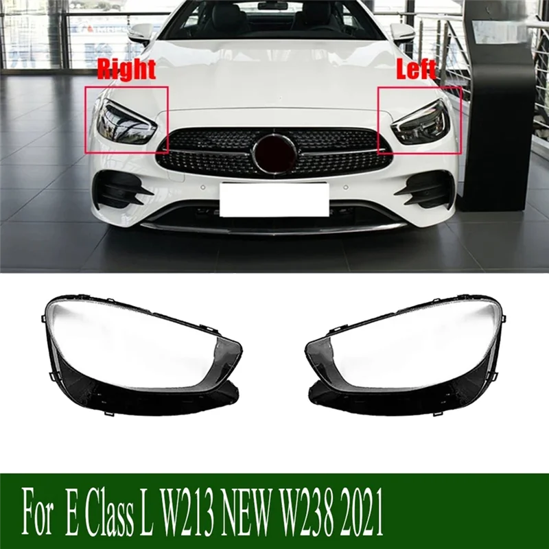 

Front Headlights Cover Head Light Shell Lens For Mercedes Benz E-Class W213 W238 2020-2023 Transparent Lampshade-VVNB