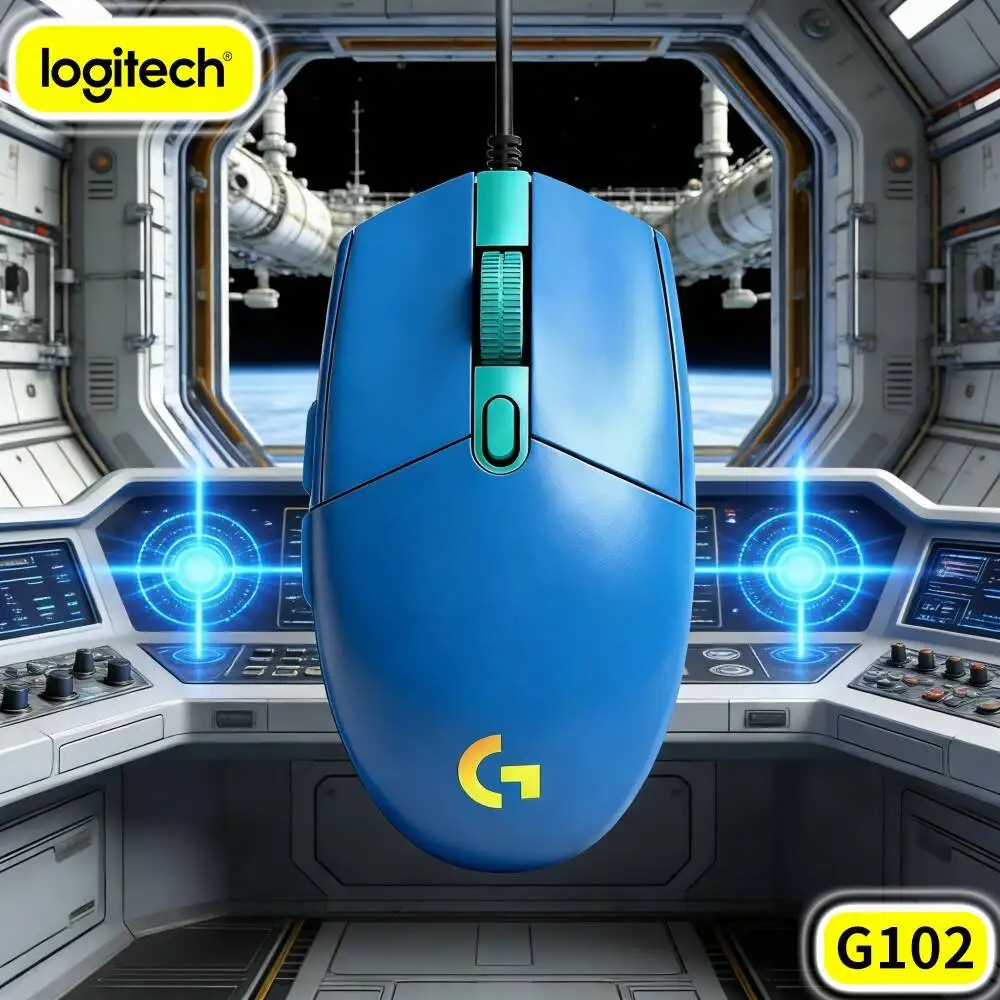 Logitech G102 Wired Gaming Mouse,Ergonomic Contour Fits Naturally For Both Casual Users And Esports Amateurs