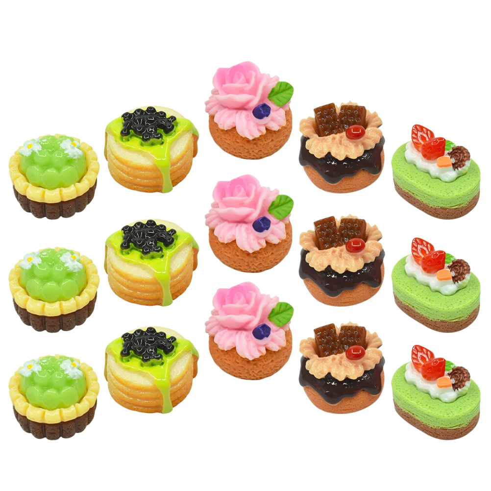 

20Pcs Miniature Cake Dessert Collection Compact Size Mini House Kitchen Decoration Realistic Fake Cake Ornament