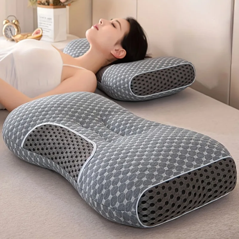 New Knitted Non Collapse Pillow Core Deep Sleep Cervical Spine Support Adult Student Dormitory Single Pillow