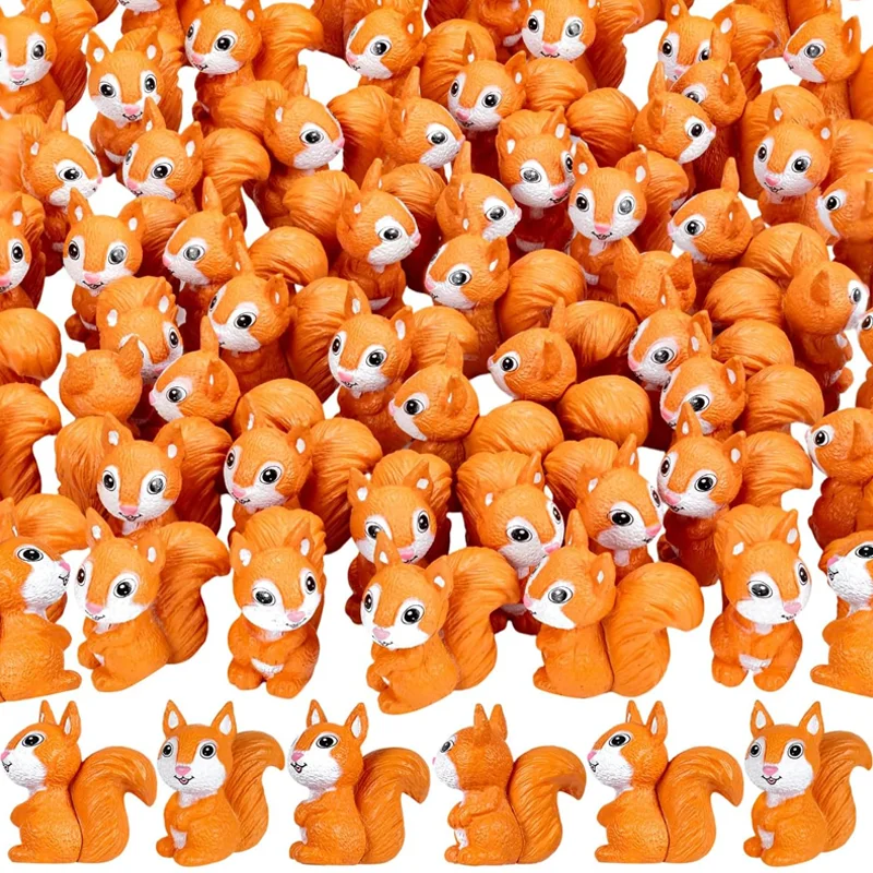 5/10 قطعة منمنمات السنجاب الراتنج الصغيرة ، شخصيات حيوانات الغابات لتقوم بها بنفسك مشروع الحرفية ملحقات زينة المناظر الطبيعية الصغيرة